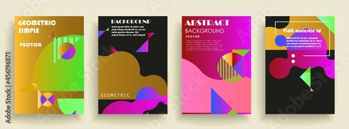 Fototapeta Naklejka Na Ścianę i Meble -  Modern abstract covers set, Modern colorful wave liquid flow poster. Cool gradient shapes composition, vector covers design.	