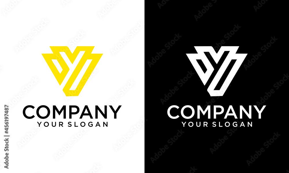 letter vy logo design vector, YV VY Letter Minimal Monogram letter vy logo design vector, YV VY Letter Minimal Monogram