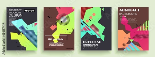 Modern abstract covers set, Modern colorful wave liquid flow poster. Cool gradient shapes composition, vector covers design.	