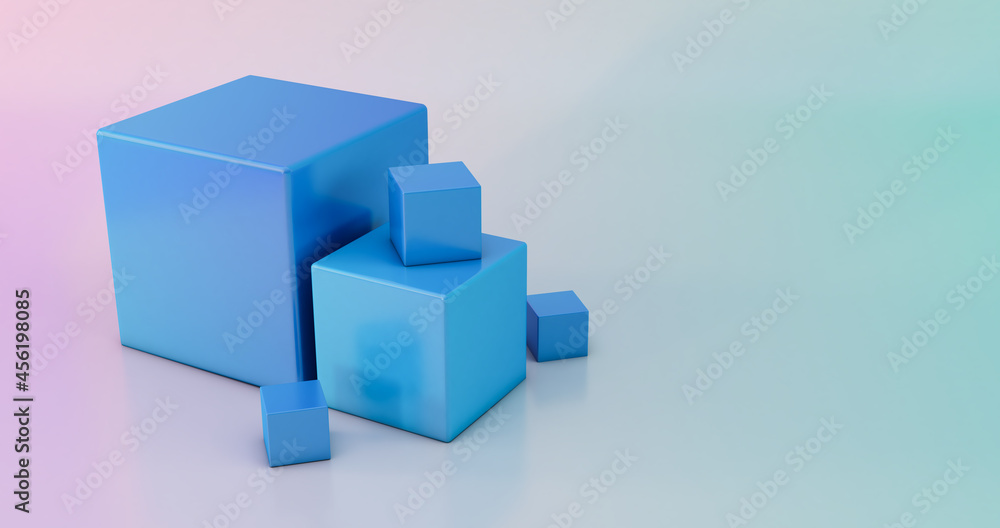 Abstract 3d render, modern geometric background design, 3d gradient cube background. Abstract 3d render, modern geometric background design, 3d gradient cube background.