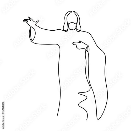 continuous line drawing of Nativity of Jesus
