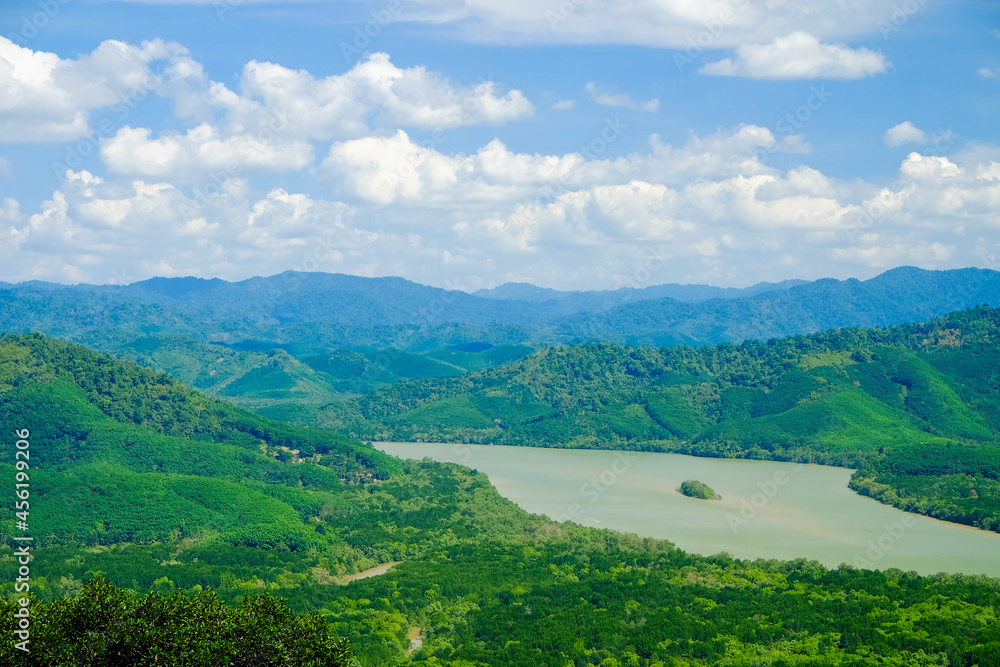 tropical nature, view point khao fachi in ranong province at southern of thailand