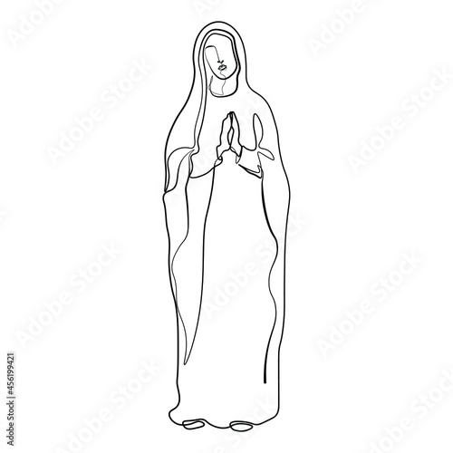 continuous line drawing of Nativity of Jesus