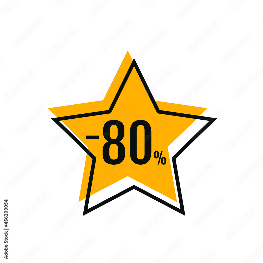 80 Percent Off, Discount Sign Banner or Poster. Special offer price signs 80 Percent Off, Discount Sign Banner or Poster. Special offer price signs