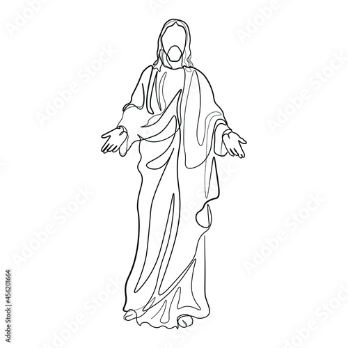 continuous line drawing of Nativity of Jesus