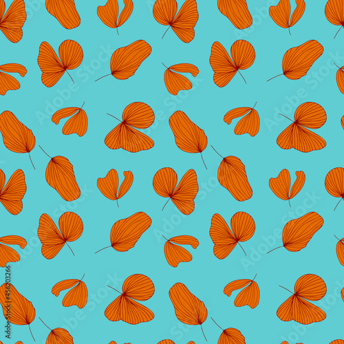 autumn leaves vector seamless pattern. background for fabrics, prints, packaging and postcards