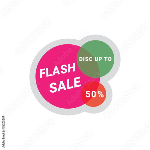 flash sale banner vector template.