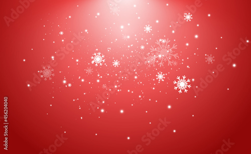 Vector illustration of flying snow on a transparent background.Natural phenomenon of snowfall or blizzard.  