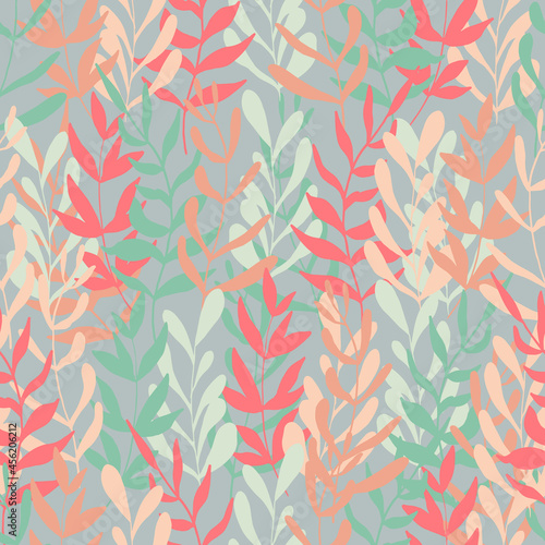 autumn leaves vector seamless pattern. background for fabrics, prints, packaging and postcards
