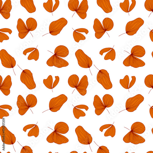 autumn leaves vector seamless pattern. background for fabrics, prints, packaging and postcards