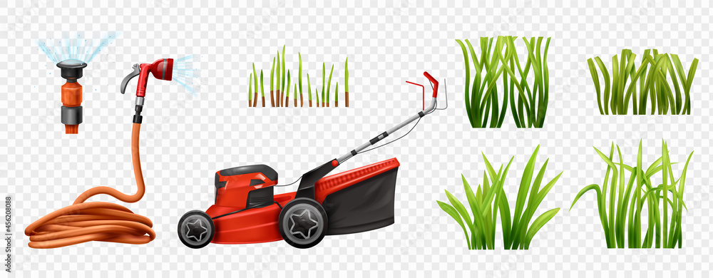 Stockvektorbilden Realistic Lawn Set | Adobe Stock