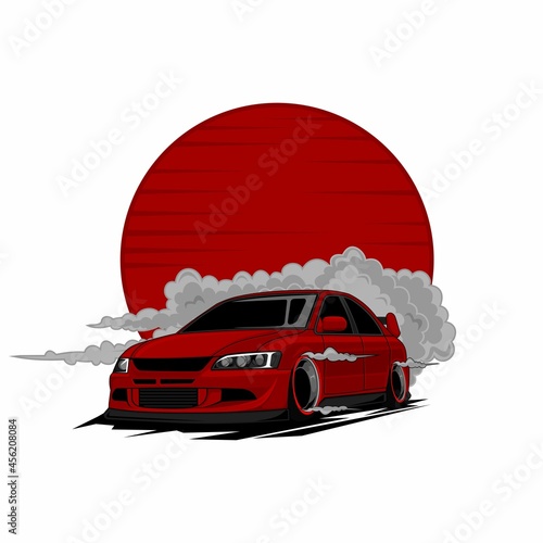 Red car illustration
