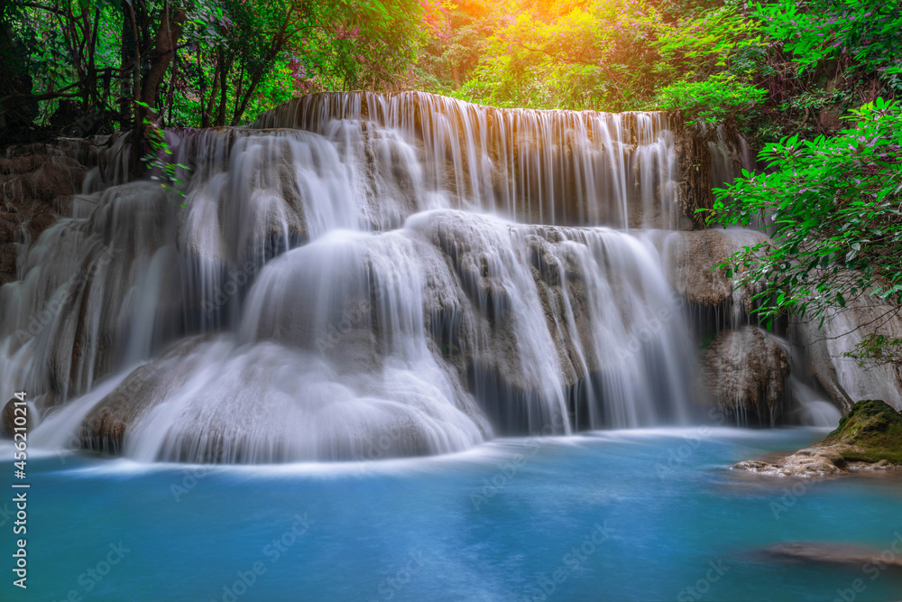 Huay Mae Khamin Waterfall Waterfall paradise Travel all year at Kanchanaburi, Thailand Huay Mae Khamin Waterfall Waterfall paradise Travel all year at Kanchanaburi, Thailand