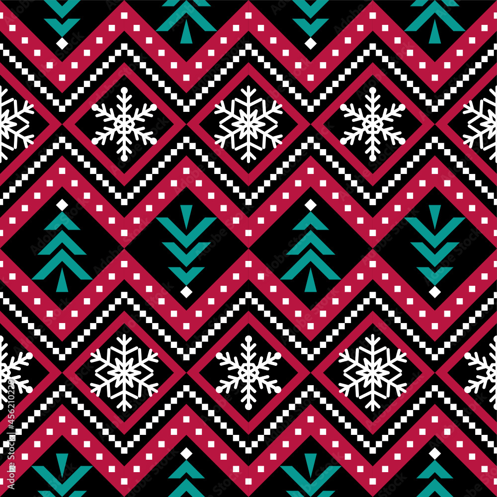 Holidays vector pattern, Christmas seamless pattern, winter pattern with snowflakes Holidays vector pattern, Christmas seamless pattern, winter pattern with snowflakes