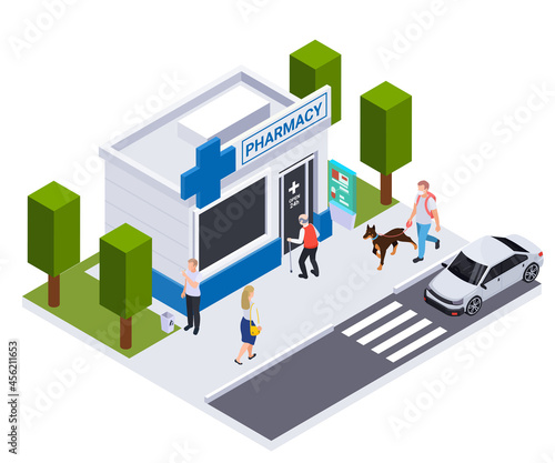Pharmacy Isometric Composition