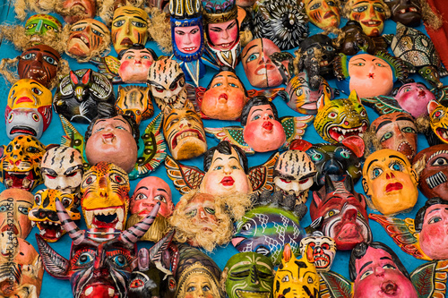 Mexican handicraft masks.