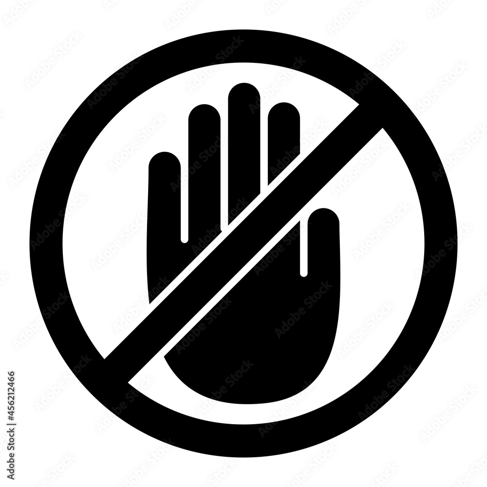 Vector Dont Touch Glyph Icon Design Vector Dont Touch Glyph Icon Design