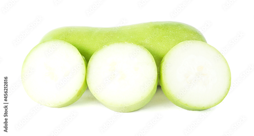 sliced winter watermelon isolated on white background sliced winter watermelon isolated on white background
