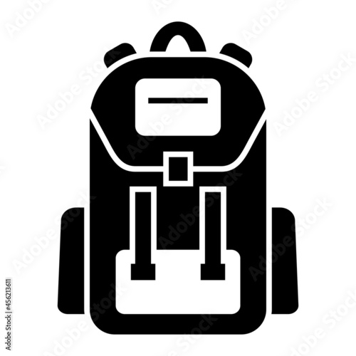 Vector Bagpack Glyph Icon Design