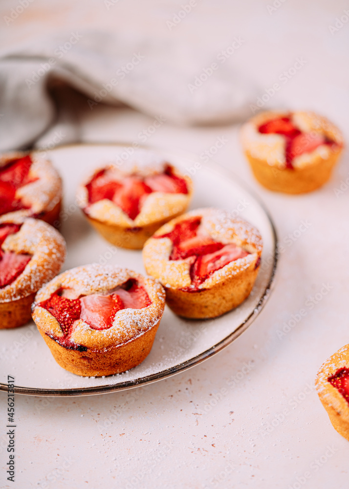 homemade strawberry muffins, little cakes, strawberry and pistachio friands homemade strawberry muffins, little cakes, strawberry and pistachio friands