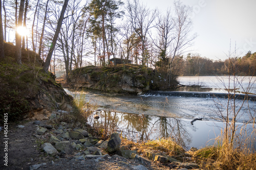 Hrázský pond near by Stvolínky, Czech republic