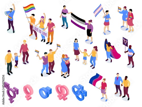 LGBT Community Isometric Set