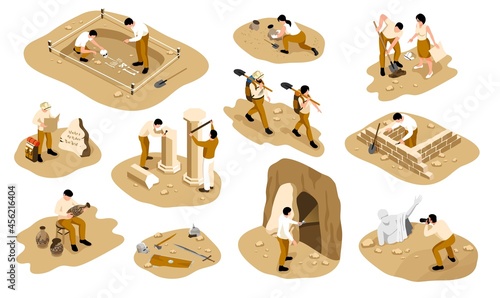 Archaeology Isometric Set