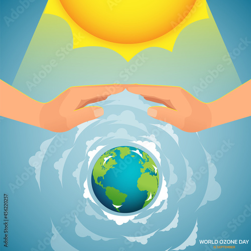 World Ozone Day Vector illustration for Poster, banner Design.
