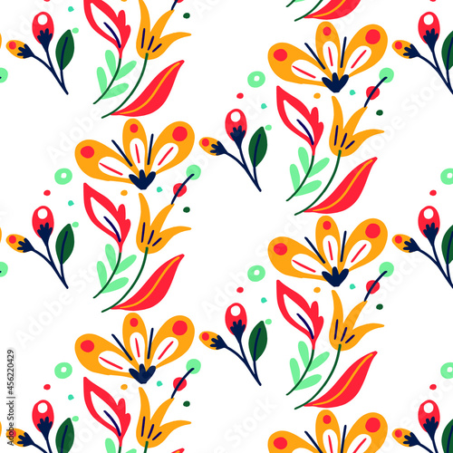 Pattern design, Repeat pattern design, Vector pattern design, Seamless pattern, Floral pattern, Flower, Element's, Bee pattern
