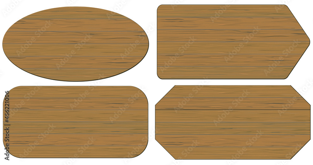 Cartoon Wood Banners Wooden planks set. Vector Cartoon Wood Banners Wooden planks set. Vector