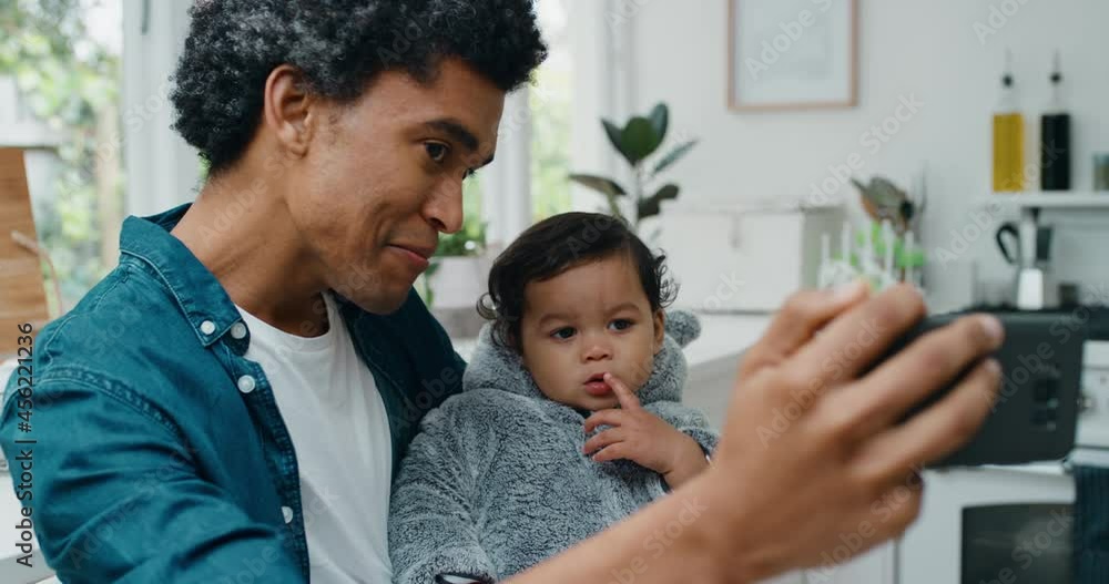 father and baby video chat using smartphone happy dad holding toddler sharing fatherhood lifestyle with friend on social media enjoying mobile technology 4k father and baby video chat using smartphone happy dad holding toddler sharing fatherhood lifestyle with friend on social media enjoying mobile technology 4k