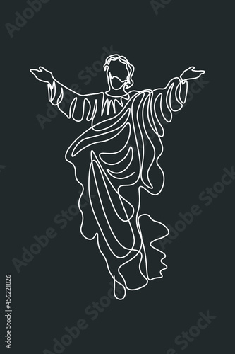 continuous line drawing of Nativity of Jesus
