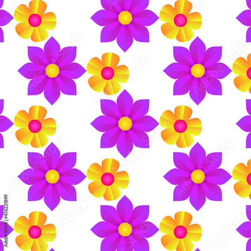 Fototapeta Naklejka Na Ścianę i Meble -  Pattern design, repeat pattern design, Vector, pattern, floral, Flowers, Seamless 