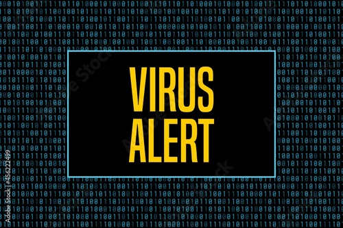 Computer virus alert screen message