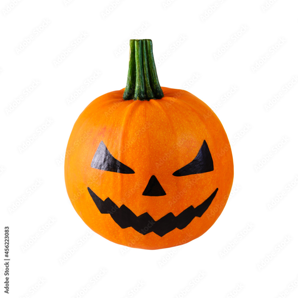 Halloween pumpkin jack head isolated on white background. Halloween pumpkin jack head isolated on white background.