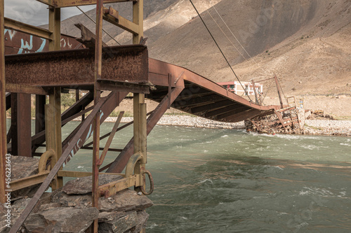 Bridge cross Panjshir river, Afghanistan
