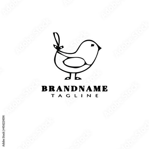 bird logo graphic icon design template black isolated vector illustration