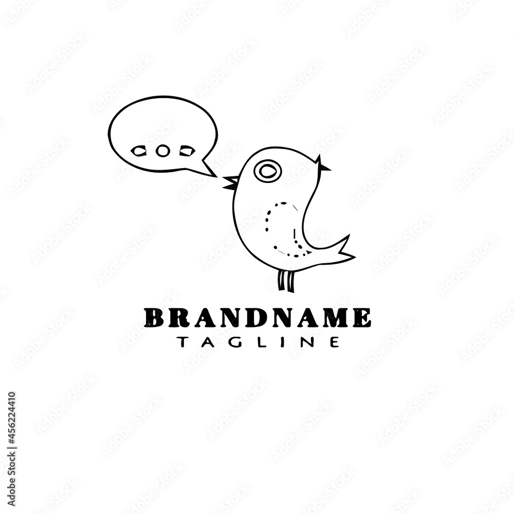 creative bird logo cartoon icon design template black isolated vector illustration creative bird logo cartoon icon design template black isolated vector illustration