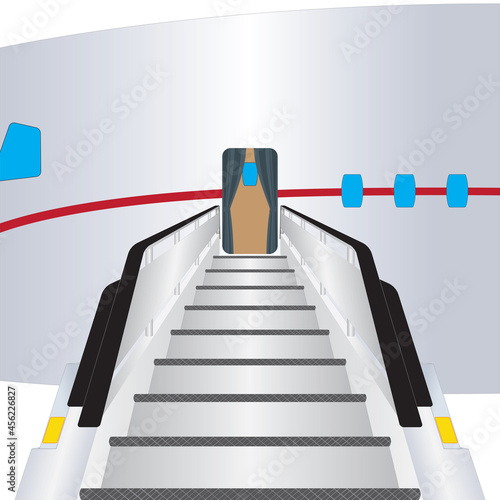 Ladder near the plane.