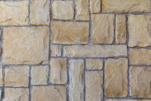Wall covered with decorativ...