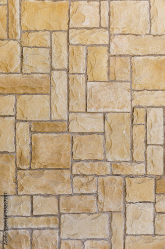 Wall covered with decorativ...