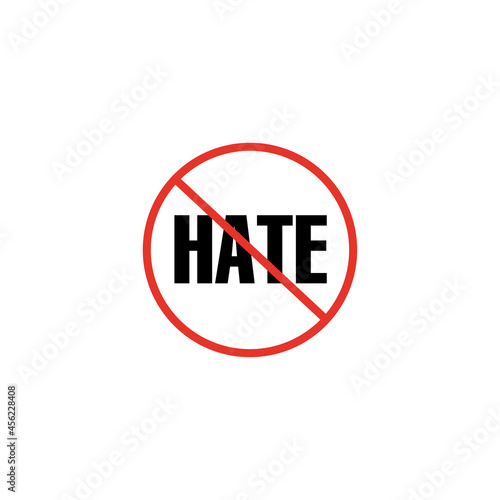 no hate concept icon - vector illustration	