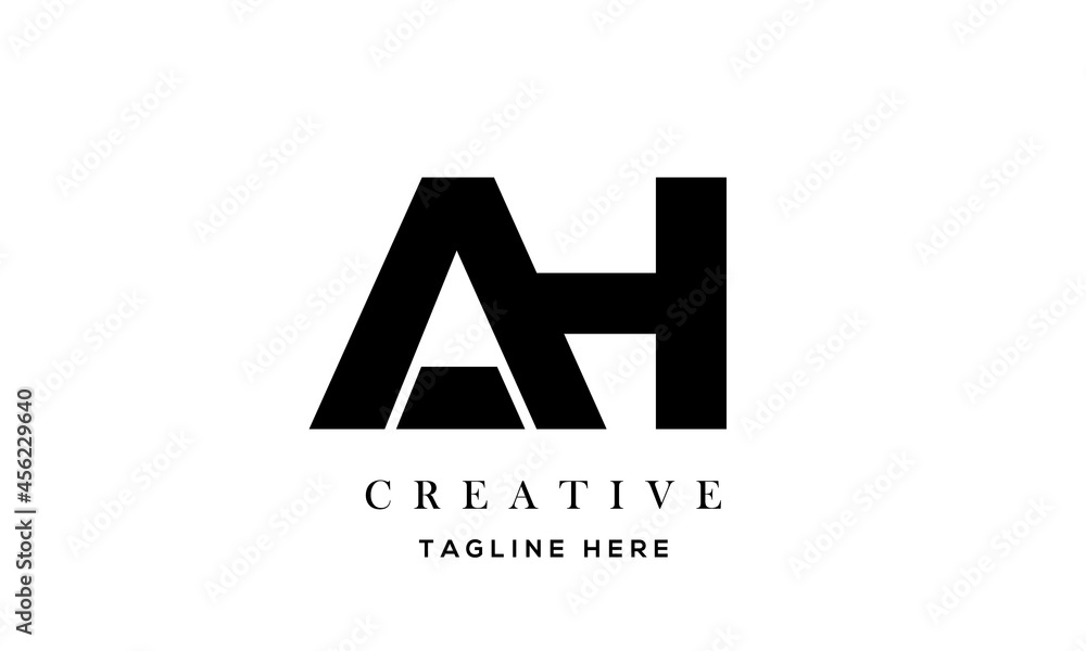 creative letter AH logo design templates creative letter AH logo design templates
