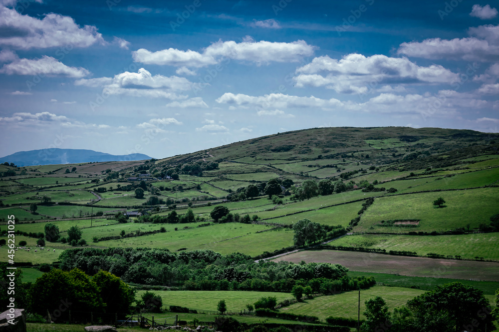 Country vista in Northern Ireland, County Down. 