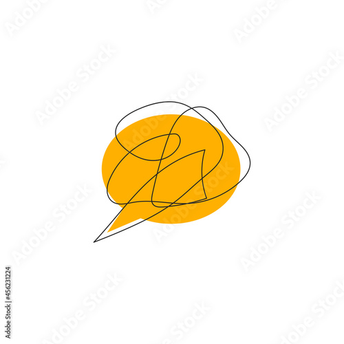 Bubble with comments icon. Brainstorming, negotiations illustration