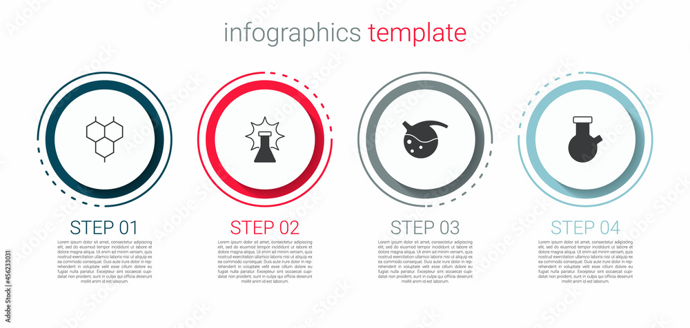 Set Chemical formula, explosion, Test tube and flask and . Business infographic template. Vector Set Chemical formula, explosion, Test tube and flask and . Business infographic template. Vector