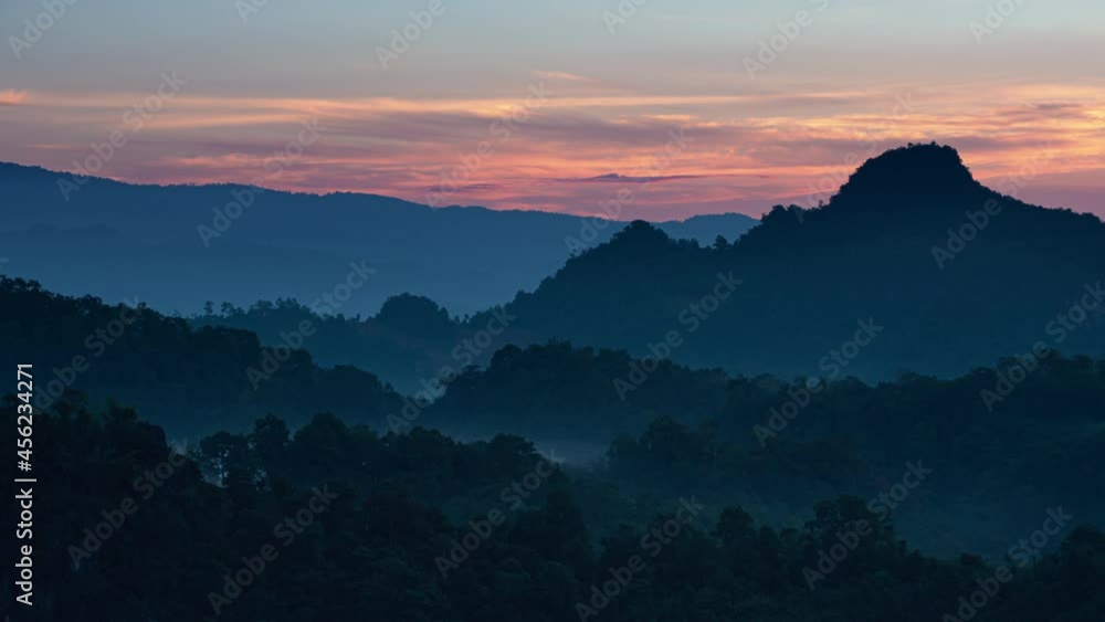 Time Lapse, Beautiful landscape sunbeam with fog at morning, Baan jabo viewpoint. Mae Hong Son, Baan JABO one of the most amazing Mist in Thailand. Time Lapse, Beautiful landscape sunbeam with fog at morning, Baan jabo viewpoint. Mae Hong Son, Baan JABO one of the most amazing Mist in Thailand.