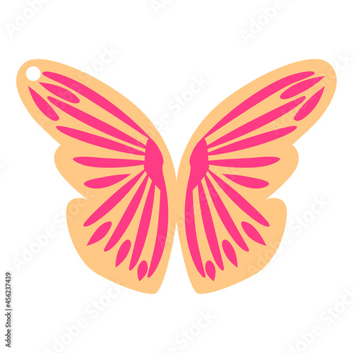Butterflies spring, Easter black silhouettes. Earrings cut files templates on white background