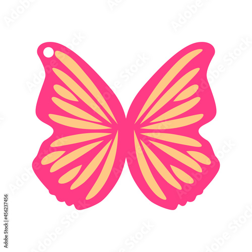 Butterflies spring, Easter black silhouettes. Earrings cut files templates on white background