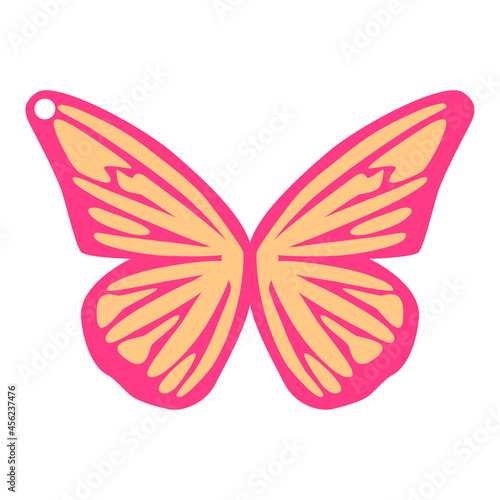 Butterflies spring, Easter black silhouettes. Earrings cut files templates on white background